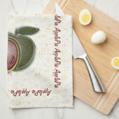 Shiny Äpfel (gesprenkelt) Geschirrtuch (Viertel Falte)