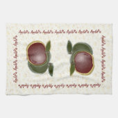 Shiny Äpfel (gesprenkelt) Geschirrtuch (Horizontal)