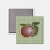 Shiny Äpfel (Salbei) Magnet (Vorderseite/Rückseite)