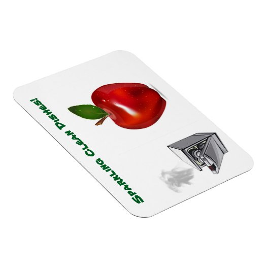 Shiny Apple Clean Geschirr signieren Magnet (Rechte Seite)