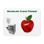 Shiny Apple Clean Geschirr signieren Magnet (Horizontal)