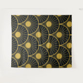 Shiny Art Deco Gold Das Design des Goldenen Golfs Wandteppich (Vorderseite (Horizontal))