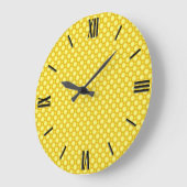 Shiny beads - yellow große wanduhr (Winkel)