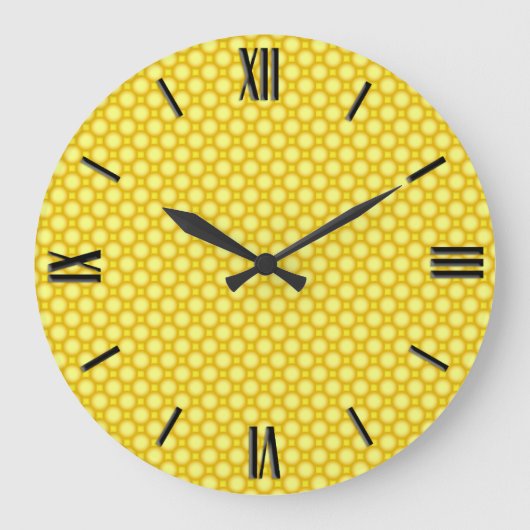 Shiny beads - yellow große wanduhr (Vorderseite)