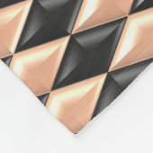 Shiny Black and Rose Gold Rhomboids Fleecedecke (Ecke)
