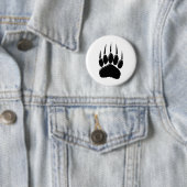 Shiny Black Bar Paw Print Button (Beispiel)