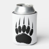 Shiny Black Bar Paw Print Dosenkühler (Kanne Vorderseite)