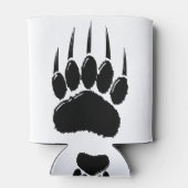 Shiny Black Bar Paw Print Dosenkühler (Rückseite)