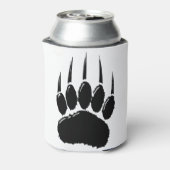 Shiny Black Bar Paw Print Dosenkühler (Kanne Rückseite)