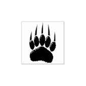 Shiny Black Bar Paw Print Gummistempel (Prägung)