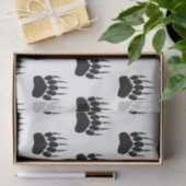 Shiny Black Bar Paw Print Seidenpapier (Geschenk)