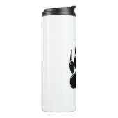 Shiny Black Bar Paw Print Thermosbecher (Nach links gedreht)