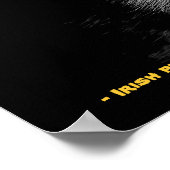 Shiny Black Cat mit Sprichwort Poster (Ecke)