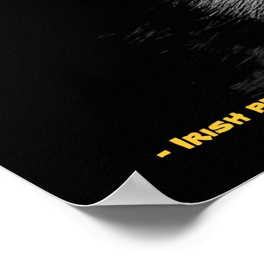 Shiny Black Cat mit Sprichwort Poster (Ecke)