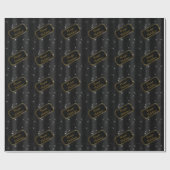 Shiny Black glamouröse Sequins funkeln Geschenkpapier (Flach)