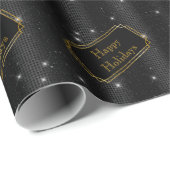 Shiny Black glamouröse Sequins funkeln Geschenkpapier (Rolleneckpunkt)