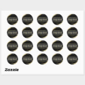 Shiny Black Gold Glitzer Body Scrub Labels Runder Aufkleber (Blatt)