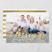Shiny Blessing Holiday Foto Card Feiertagskarte (Vorne/Hinten)