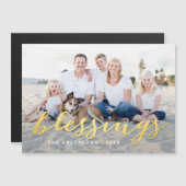 Shiny Blessing Holiday Foto dünne Magnetkarte (Vorne/Hinten)