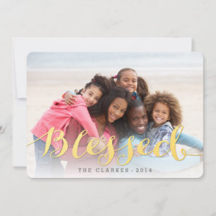Shiny Blessings Wird Holiday Foto Card Feiertagskarte