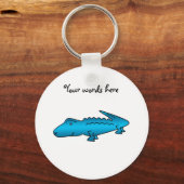 Shiny Blue Alligator Schlüsselanhänger (Vorderseite)