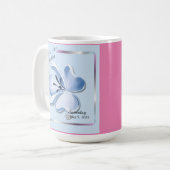 Shiny Blue Blume Wedding Kaffeetasse (Vorderseite Links)