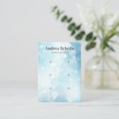 Shiny Blue Bokeh Juwelier 3 Earring Display Visitenkarte (Stehend Vorderseite)