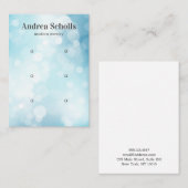 Shiny Blue Bokeh Juwelier 3 Earring Display Visitenkarte (Vorne/Hinten)