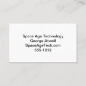 Shiny Blue Business Card Visitenkarte (Rückseite)