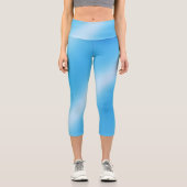 Shiny Blue Capri Leggings (Vorderseite)