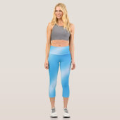 Shiny Blue Capri Leggings (Vorderseite)