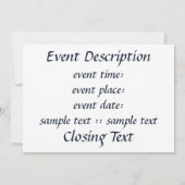 Shiny Blue Chanukkah Menorah Einladung (Rückseite)