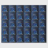 Shiny Blue Chanukkah Menorah Geschenkpapier (Flach)