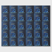 Shiny Blue Chanukkah Menorah Geschenkpapier (Flach)