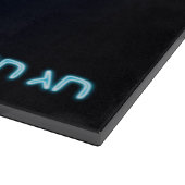 Shiny Blue Chanukkah Menorah Schneidebrett (Ecke)