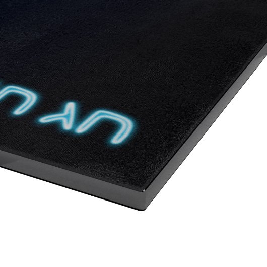 Shiny Blue Chanukkah Menorah Schneidebrett (Ecke)