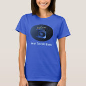 Shiny Blue Chanukkah Menorah T-Shirt (Vorderseite)
