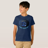 Shiny Blue Chanukkah Menorah T-Shirt (Vorne ganz)