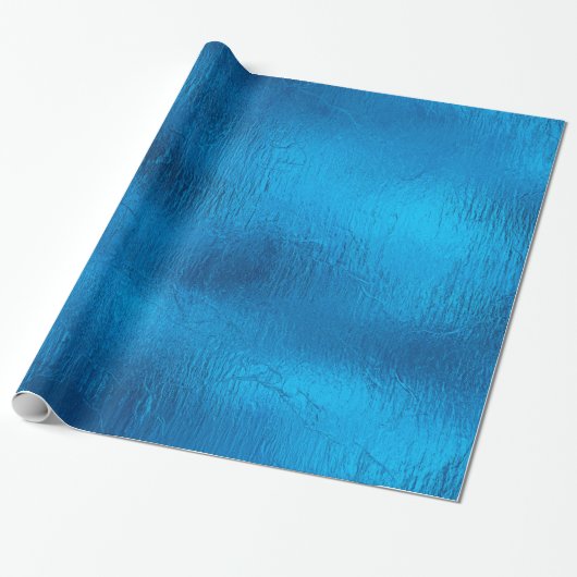Shiny Blue Christmas WRAPPING PAPIER Geschenkpapier (Ungerollt)