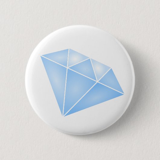 Shiny Blue Diamond Carat Button (Vorderseite)