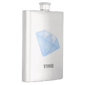 Shiny Blue Diamond Carat Flachmann (Rechts)