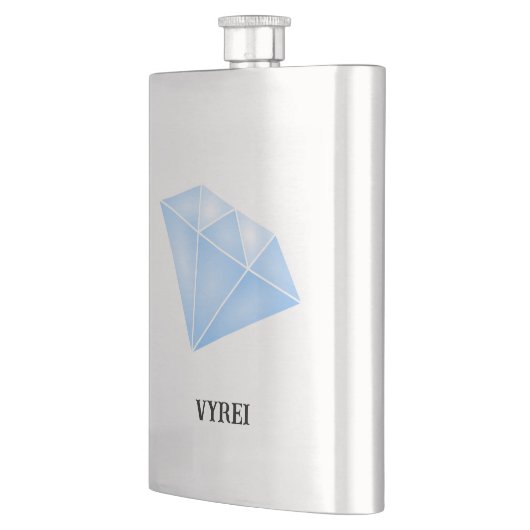 Shiny Blue Diamond Carat Flachmann (Links)