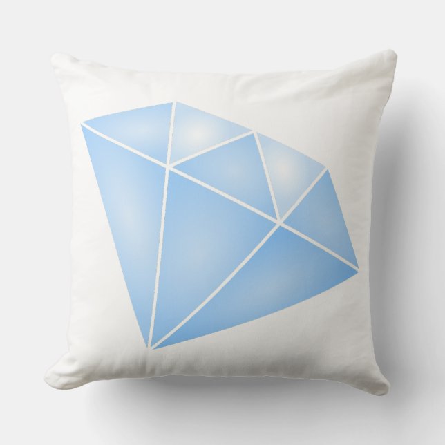 Shiny Blue Diamond Carat Kissen (Vorderseite)