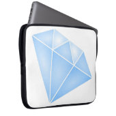 Shiny Blue Diamond Carat Laptopschutzhülle (Vorne Rechts)