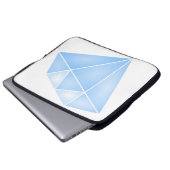 Shiny Blue Diamond Carat Laptopschutzhülle (Vorne Knopf)