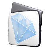 Shiny Blue Diamond Carat Laptopschutzhülle (Vorderseite Links)