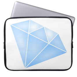 Shiny Blue Diamond Carat Laptopschutzhülle