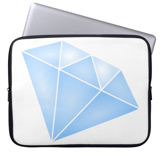 Shiny Blue Diamond Carat Laptopschutzhülle (Vorderseite)
