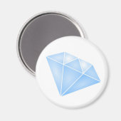 Shiny Blue Diamond Carat Magnet (Vorderseite/Rückseite)