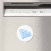 Shiny Blue Diamond Carat Magnet (In Situ (Geschirrspüler))